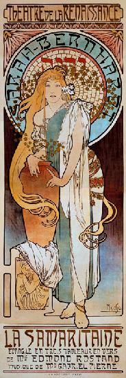 Plakat für das Schauspiel La Samaritaine von Edmond Rostand 1897