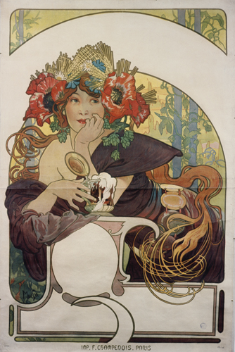 Werbeplakat für ''Bières de la Meuse''. von Alphonse Mucha