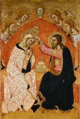 The Coronation of the Virgin (tempera on panel) von also Manfredi de Battilori Bartolo di Fredi