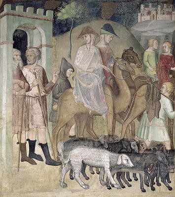 The Journey of Abraham and Lot, 1356-67 (fresco) von also Manfredi de Battilori Bartolo di Fredi