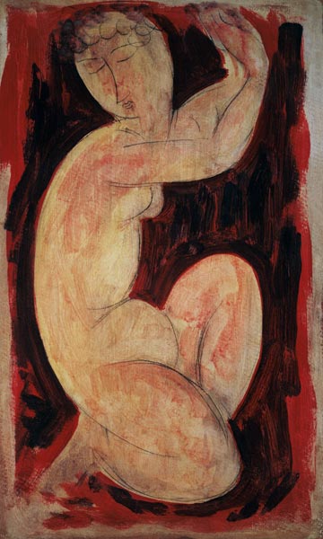 Red Caryatid, 1913 (oil, tempera and crayon on von Amedeo Modigliani