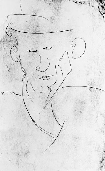 Blaise Cendrars / Drawing by Modigliani
