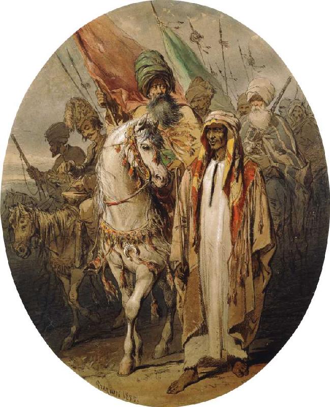 Arabische Krieger von Amadeo Preziosi