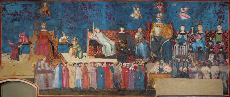Allegory of Good Government von Ambrogio Lorenzetti