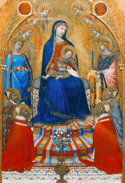 Thronende Madonna von Ambrogio Lorenzetti