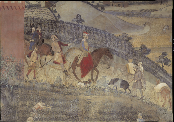 Buon Governo,  Jagdgesell von Ambrogio Lorenzetti