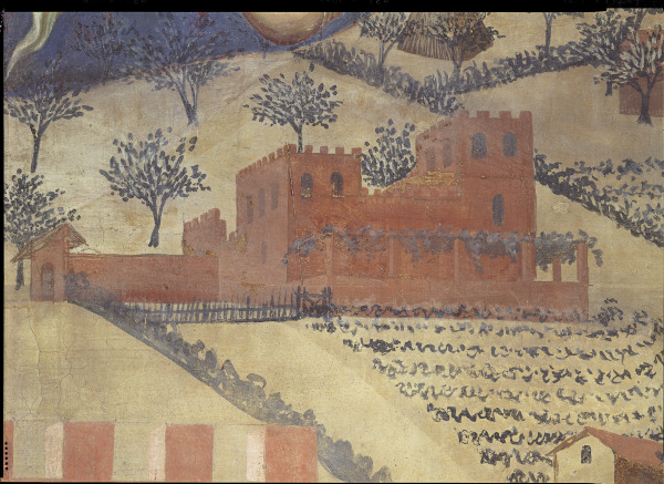 Buon governo,  Landschaft von Ambrogio Lorenzetti