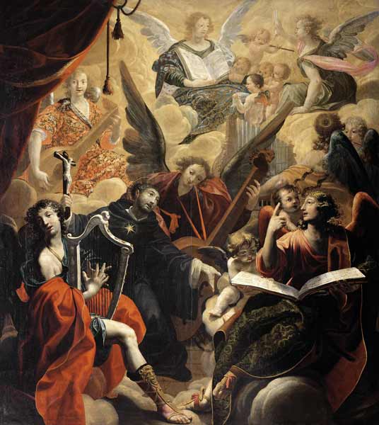 St. Nicholas of Tolentino with a Concert of Angels von Ambroise Fredeau