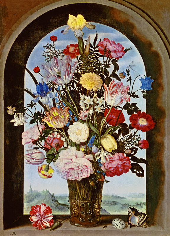 Blumenstrauß im Fenster von Ambrosius Bosschaert