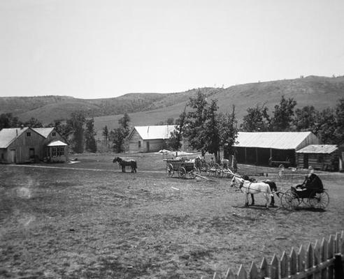 The Haylie Ranch, Crook County, Wyoming, c.1890 (b/w photo) von American Photographer, (19th century)