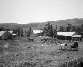 The Haylie Ranch, Crook County, Wyoming, c.1890 (b/w photo) 19th