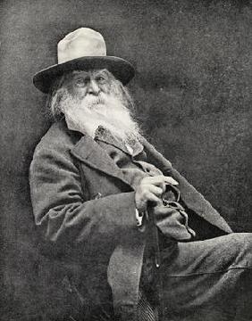 Walt Whitman (1819-91) (b/w photo) 19th