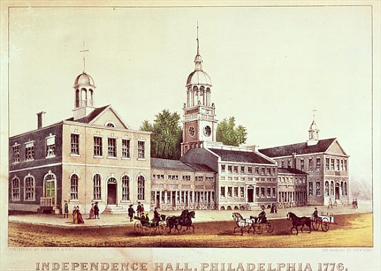 Independence Hall, Philadelphia, 1776, published Nathaniel Currier (1813-88) and James Merritt Ives  von American School