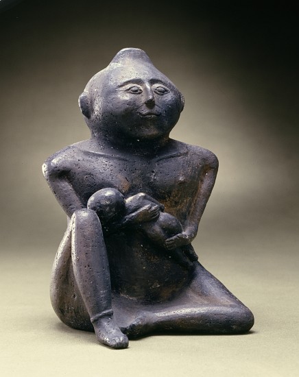 Nursing-mother-effigy bottle, Cahokia Culture, Mississippian Period, 1200-1400 von American School