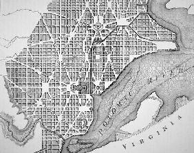 Plan of the City of Washington as originally laid out in 1793 (engraving) 1625