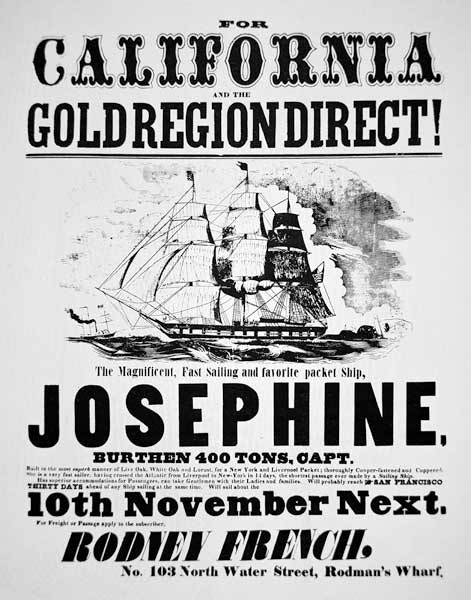 Clipper Ship Poster, 1849 (print) von American School, (19th century)