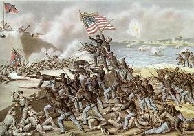 Black troops of the 54th Massachusetts Regiment during the assault of Fort Wagner, South Carolina, 1 13th