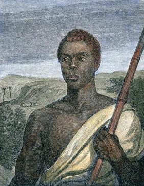 Joseph Cinque (c.1813-79) the slave rebel (coloured engraving) 1864