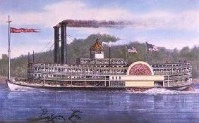 On the Mississippi, 1869 (colour litho) 15th