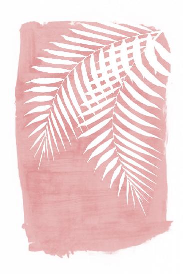 Rosa Palmblätter-Laub-Silhouette