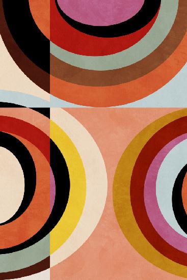 Warme Farben Bauhaus-Geometrie3