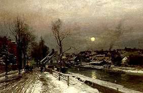 Partie in der Au zu München im Winter 1882