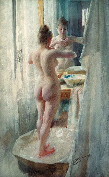 Anders Zorn / The Bathtub / 1888 von Anders Leonard Zorn