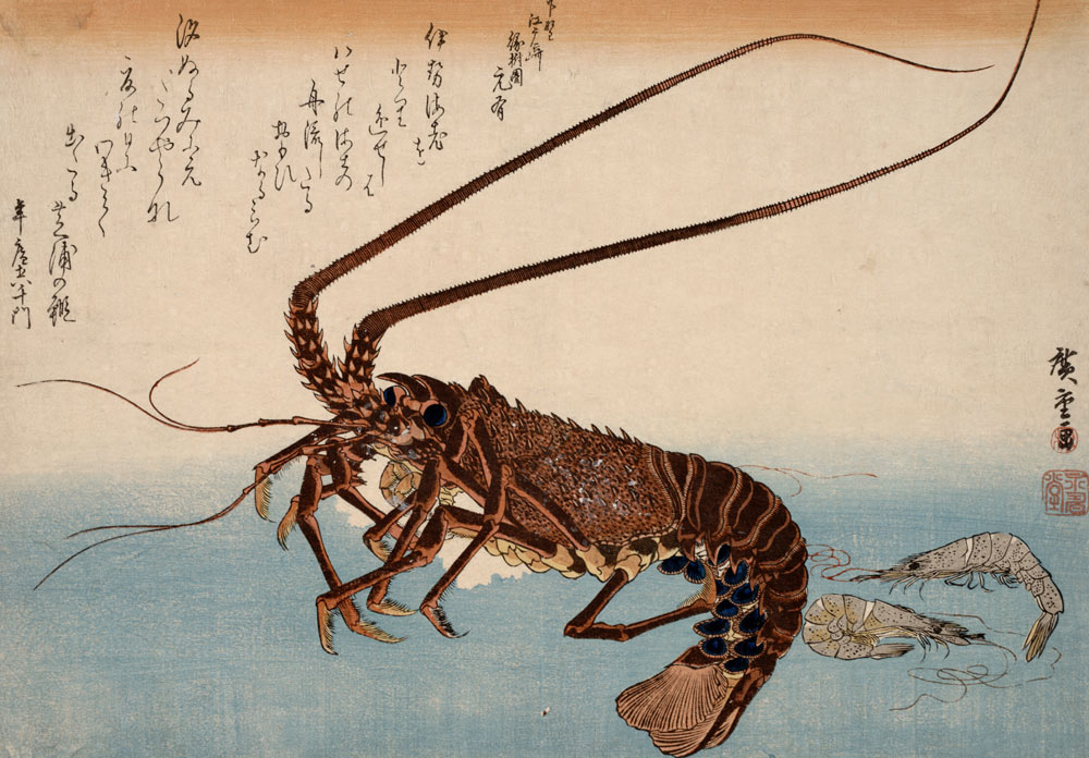 Hummer und Garnelen von Ando oder Utagawa Hiroshige