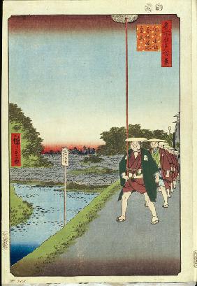Blick auf Akasaka und Tameike vom Kinokunizaka (Einhundert Ansichten von Edo)