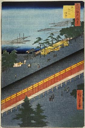 Der Sanjusangendo-Tempel in Fukagawa (Einhundert Ansichten von Edo)