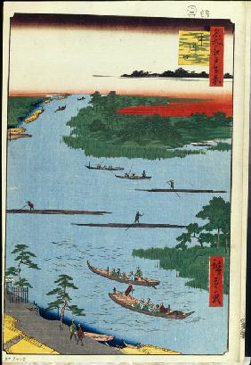 Die Mündung des Nakagawa (Einhundert Ansichten von Edo)