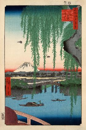 Blick auf die Yatsumi Brücke (Einhundert Ansichten von Edo)