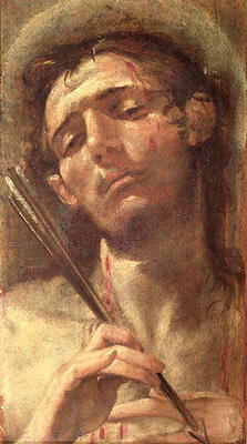 St. Sebastian (oil on panel) von Andrea Boscoli