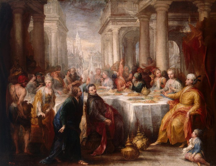 Das Gastmahl des Belsazar von Andrea Celesti