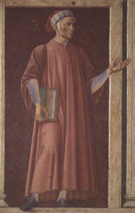 Dante Alighieri (1265-1321) from the Villa Carducci series of famous men and women von Andrea del Castagno