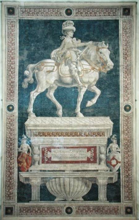 Equestrian monument of Niccolo Marucci da Tolentino (d.1435) von Andrea del Castagno