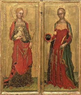 St. Agnes and St. Domitilla (tempera on panel) 1471