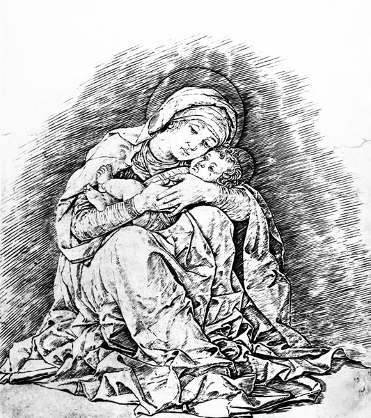 Maria mit Kind von Andrea Mantegna