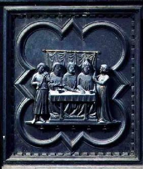 The Dance of Salome, fifteenth panel of the South Doors of the Baptistery of San Giovanni 1336