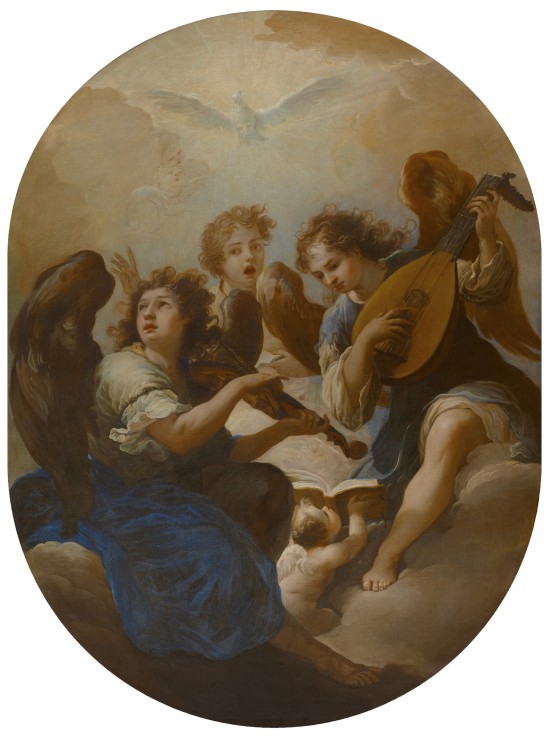 Drei musizierende Engel von Andrea Procaccini