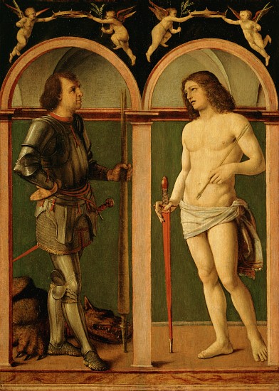 Saint George and Saint Sebastian von Andrea Solario