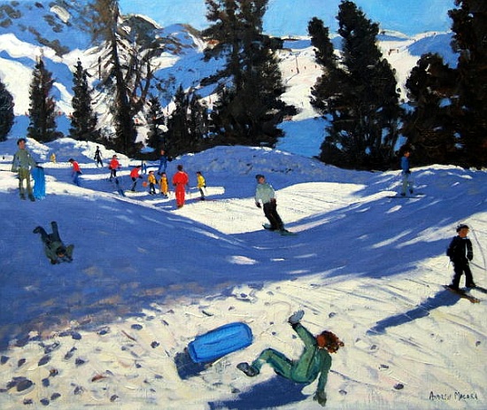 Blue Sledge, Belle Plagne von Andrew  Macara