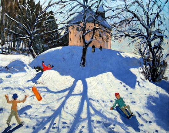 Les Gets (oil on canvas)  von Andrew  Macara