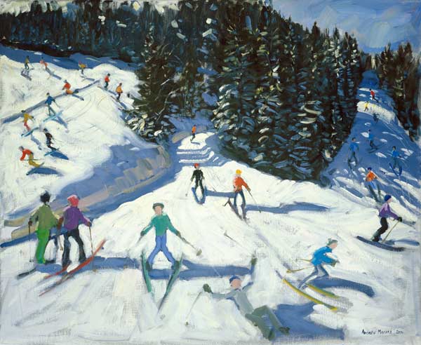 Mid-morning on the Piste, 2004 (oil on canvas)  von Andrew  Macara