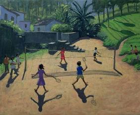 Badminton, Coonoor, India (oil on canvas) 