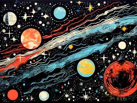 Galaktische Abstraktion: Kreise und Linien formen faszinierende Galaxien 2023