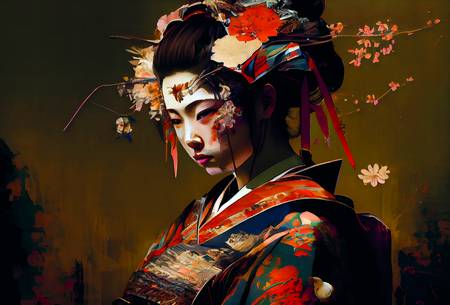 Gekonnte Tradition: Die Kunst einer Geisha im traditionellen Gewand 2023