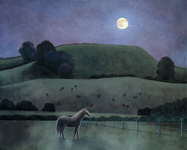 Horse in Moonlight, 2005 (oil on canvas)  von Ann  Brain