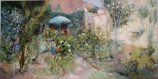 An Italian Garden, 1989 (oil on board)  von Ann  Patrick