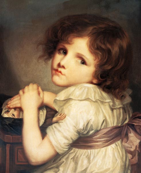 Child with a Doll von Anne Genevieve Greuze